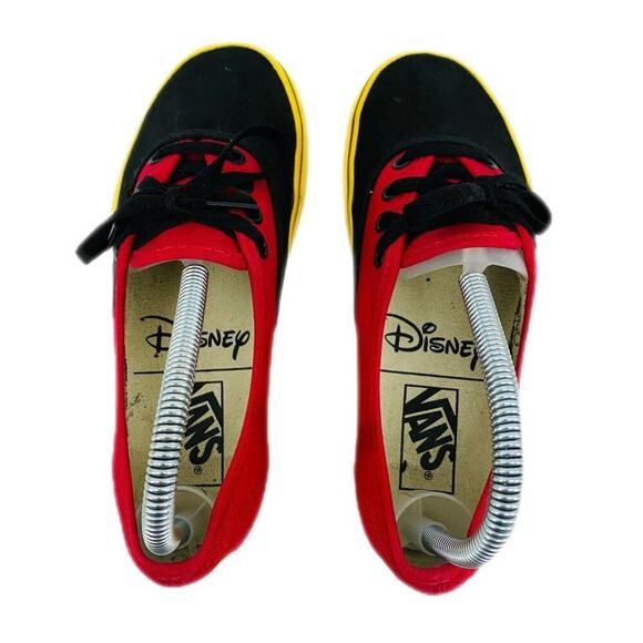 Vans x Disney Unisex Mickey Red Black Yellow Sneakers Shoes Size M 5 W 6.5 - Picture 3 of 10